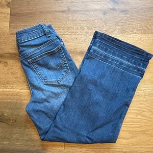 Habitual Girl High Rise Wide Leg Jean with Undone Hem (Size 7/8)